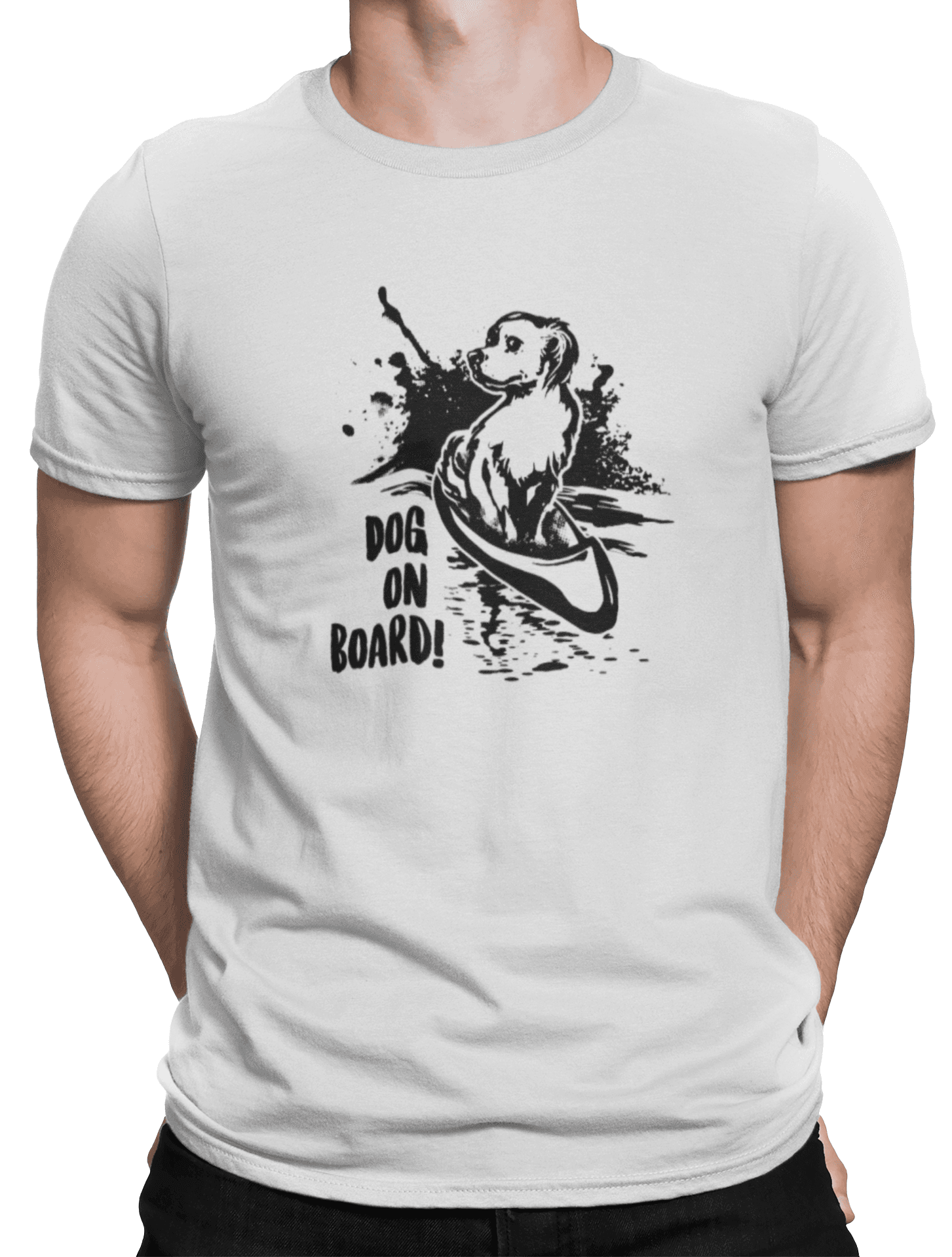 dog on board retrívr mockup white