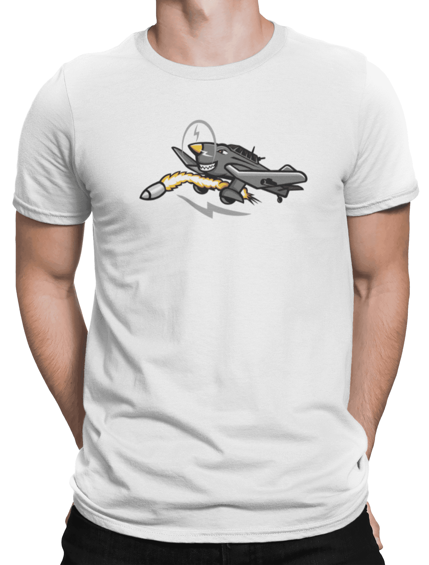 Tričko s potiskem Angry plane