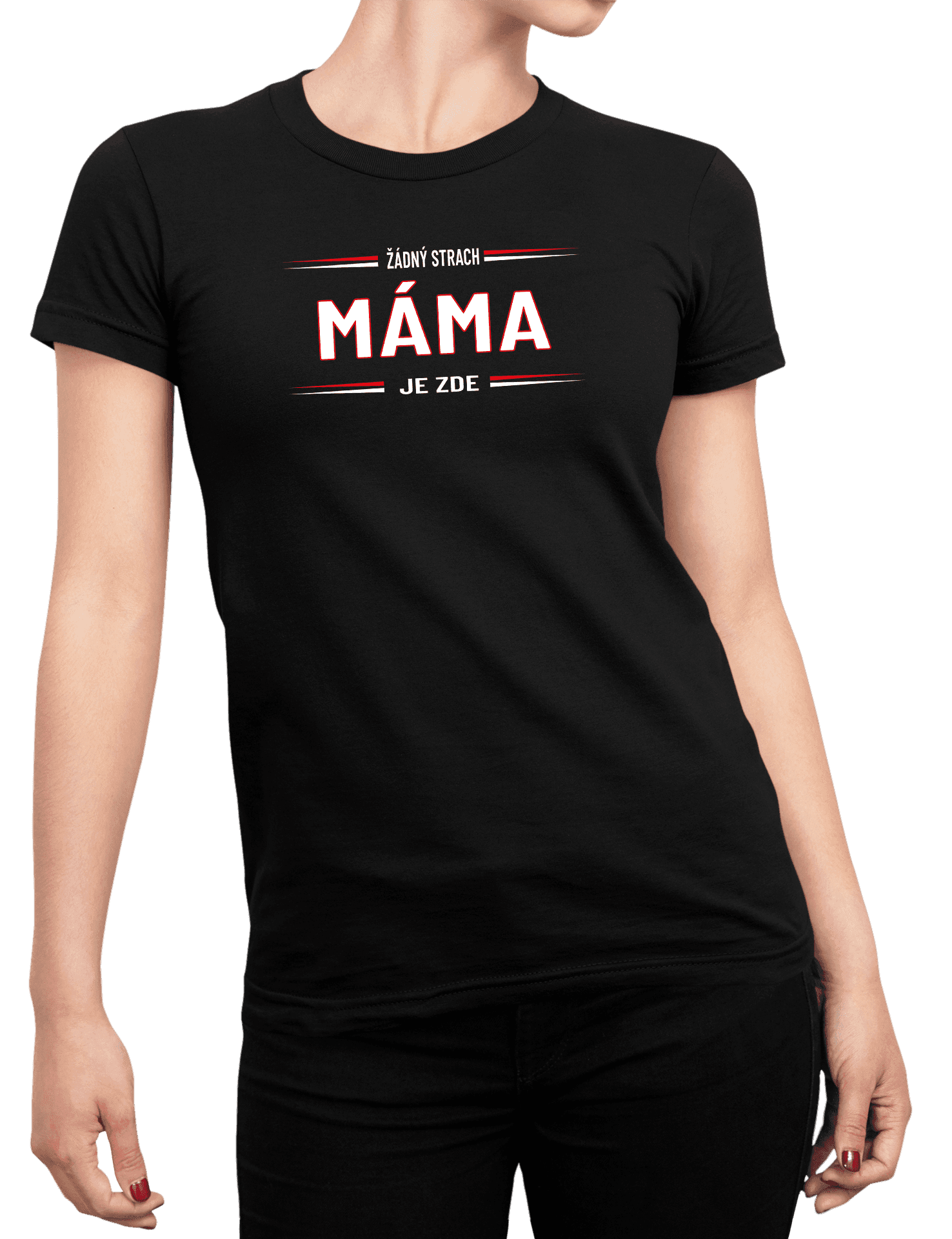 mama je zde cerne triko