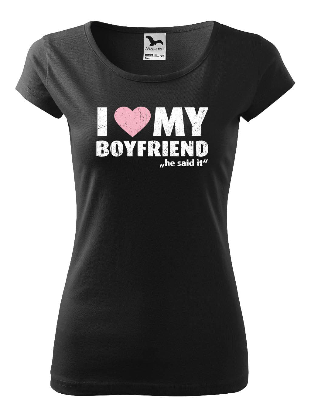 Tričko s potiskem I Love My Boyfriend