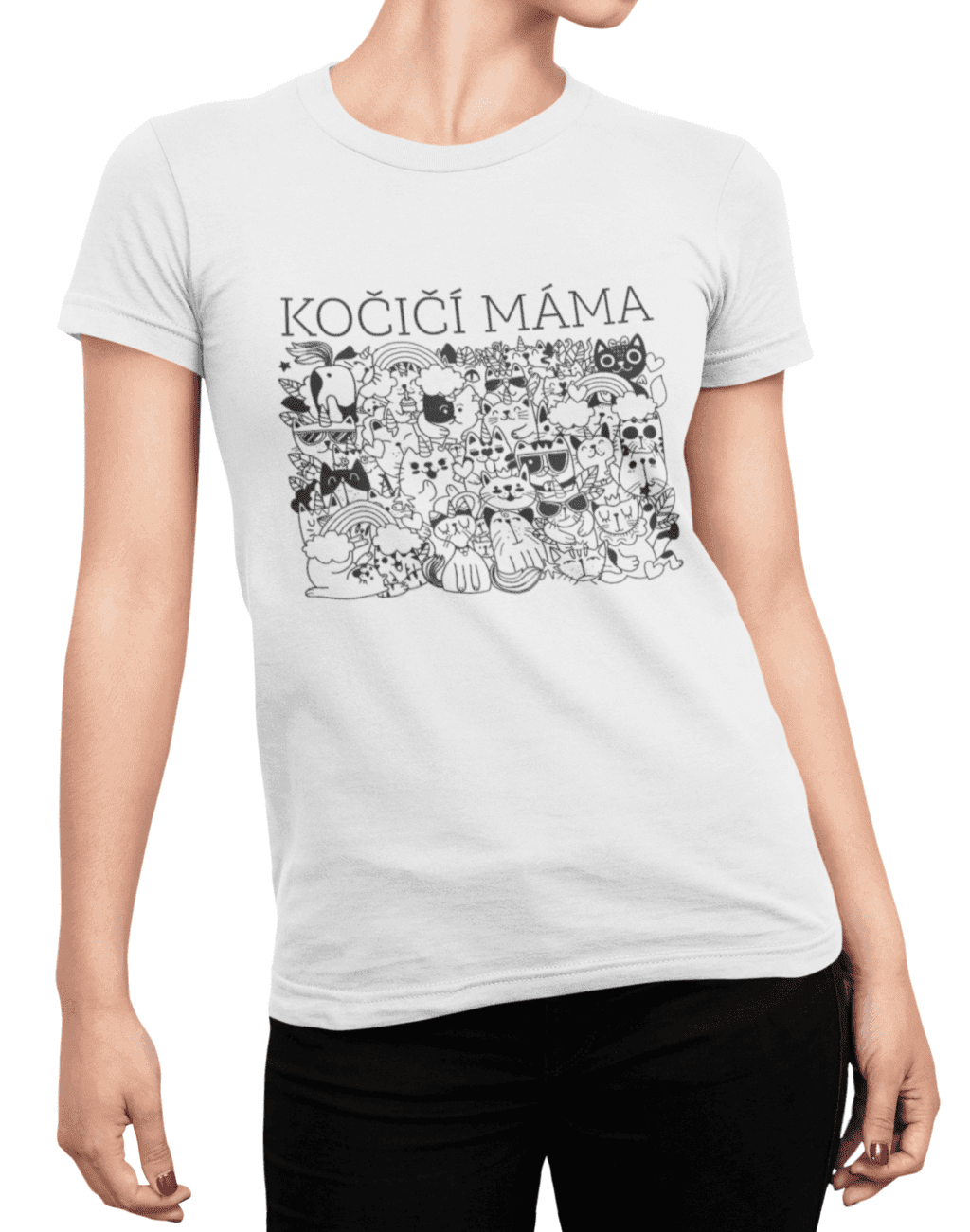 t shirt mockup of a woman posing with cropped face 87 el min (1)