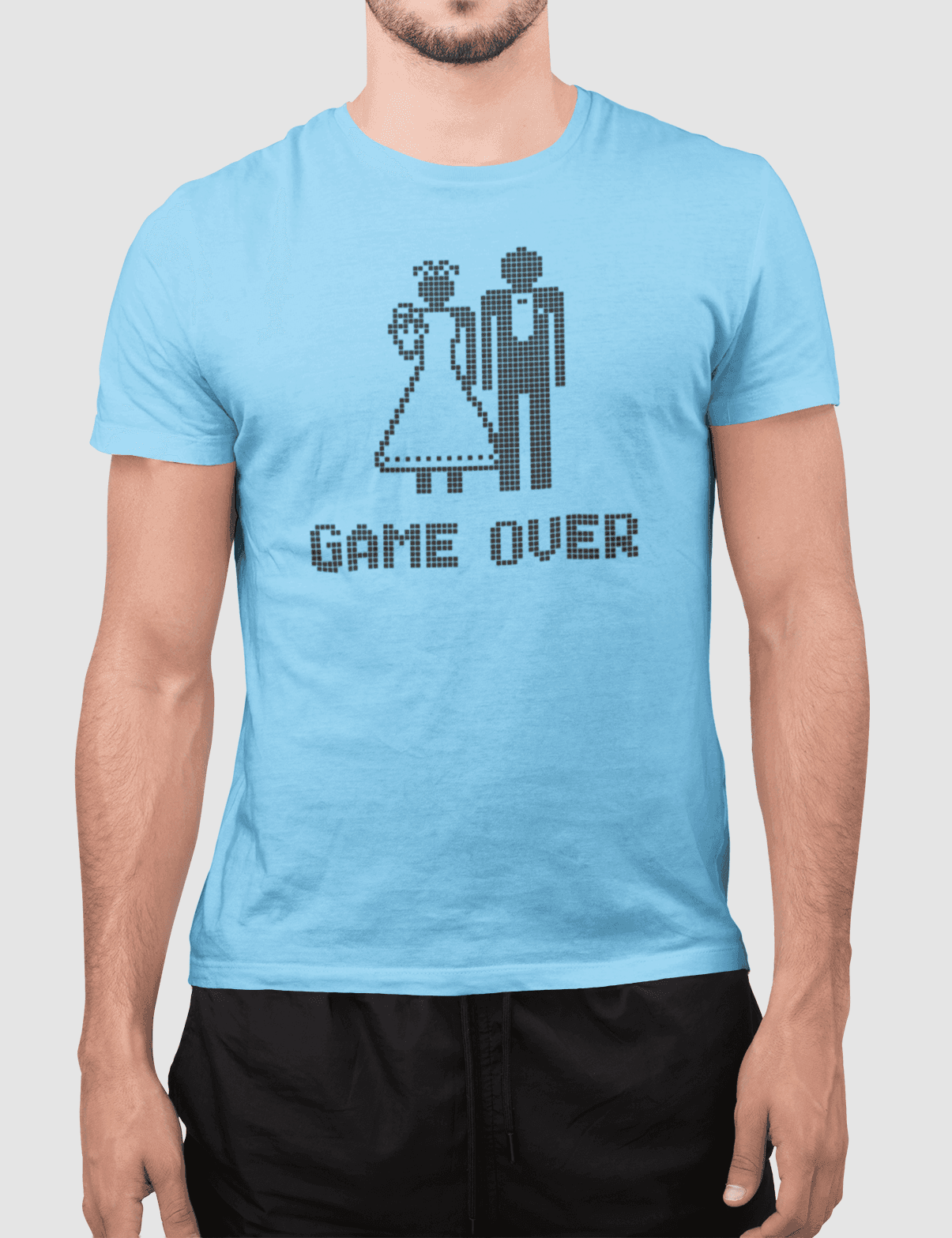 Tričko s potiskem Game Over pixel