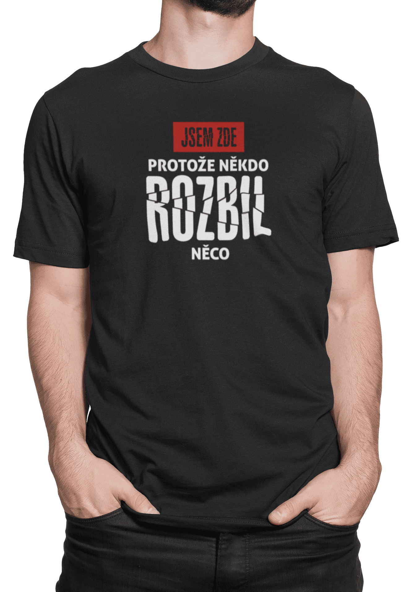 Tričko s potiskem Opravář je zde