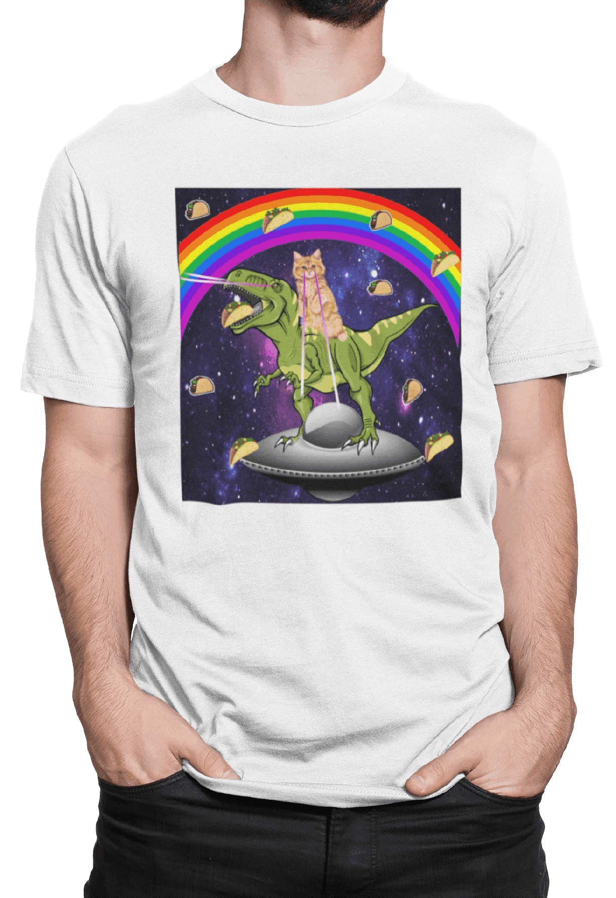 Tričko s potiskem Rainbow laser