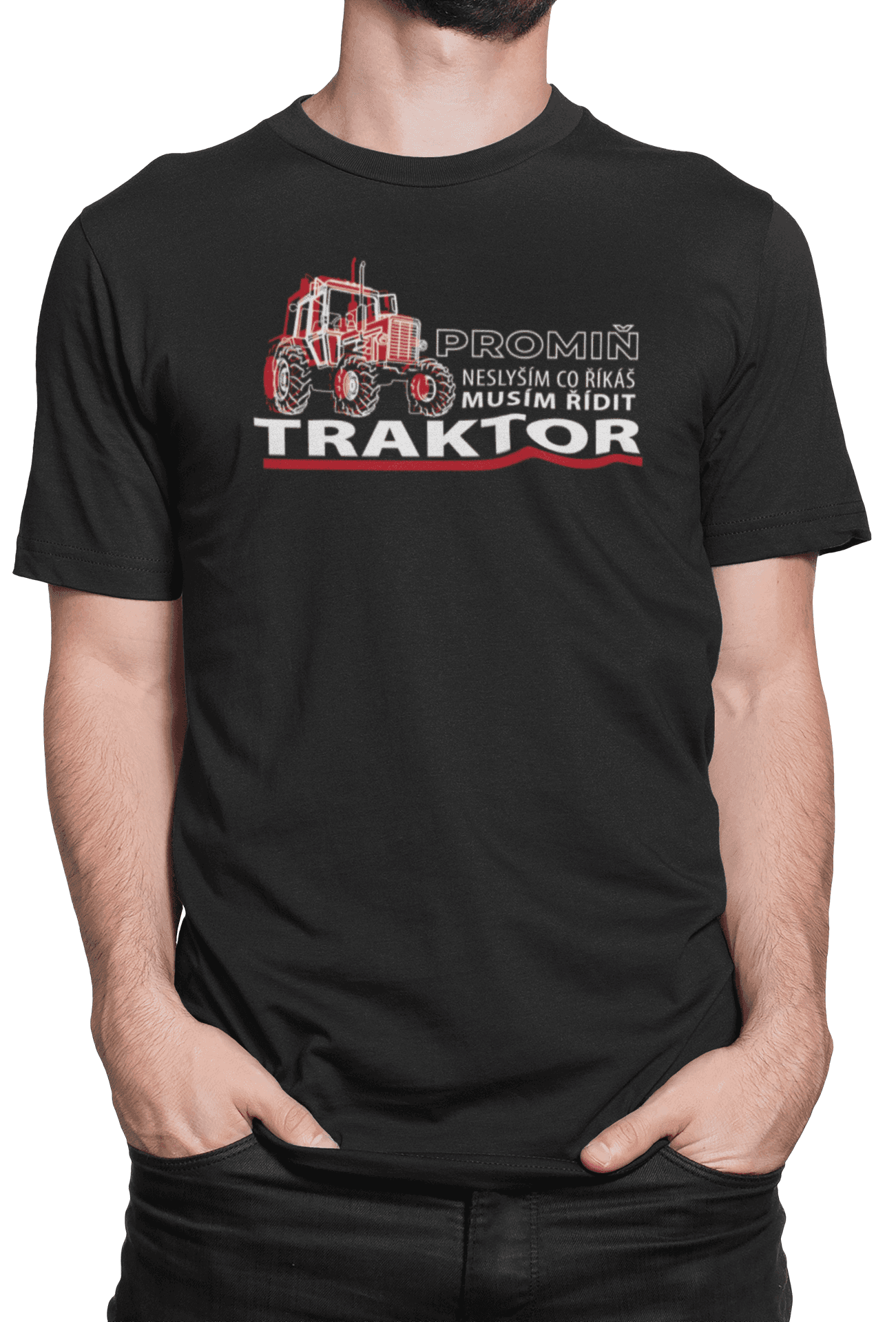 Tričko s potiskem Řídím traktor