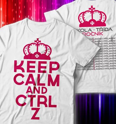 Školní tričko Keep calm and CTRL Z