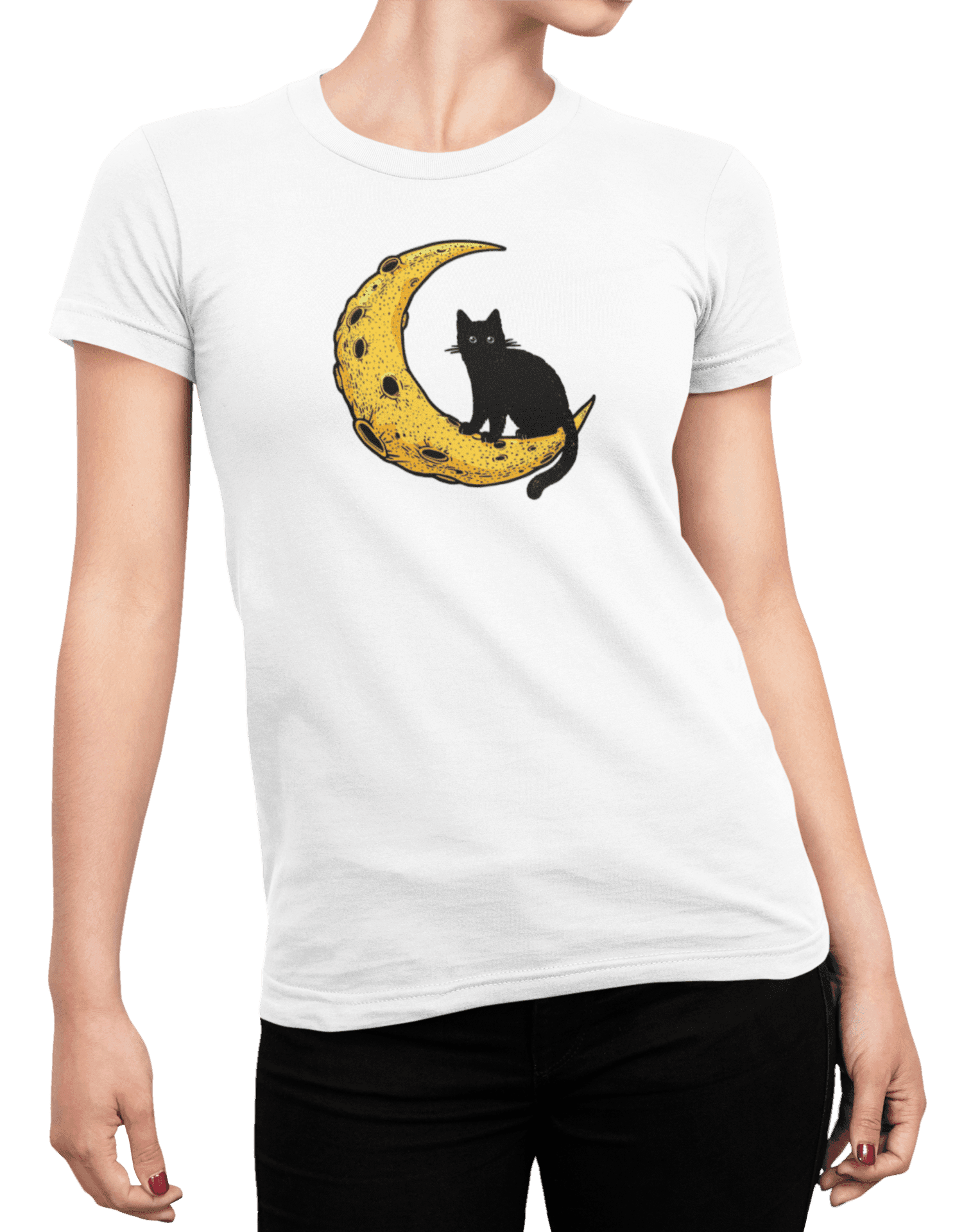 Tričko s potiskem Cat moon 2