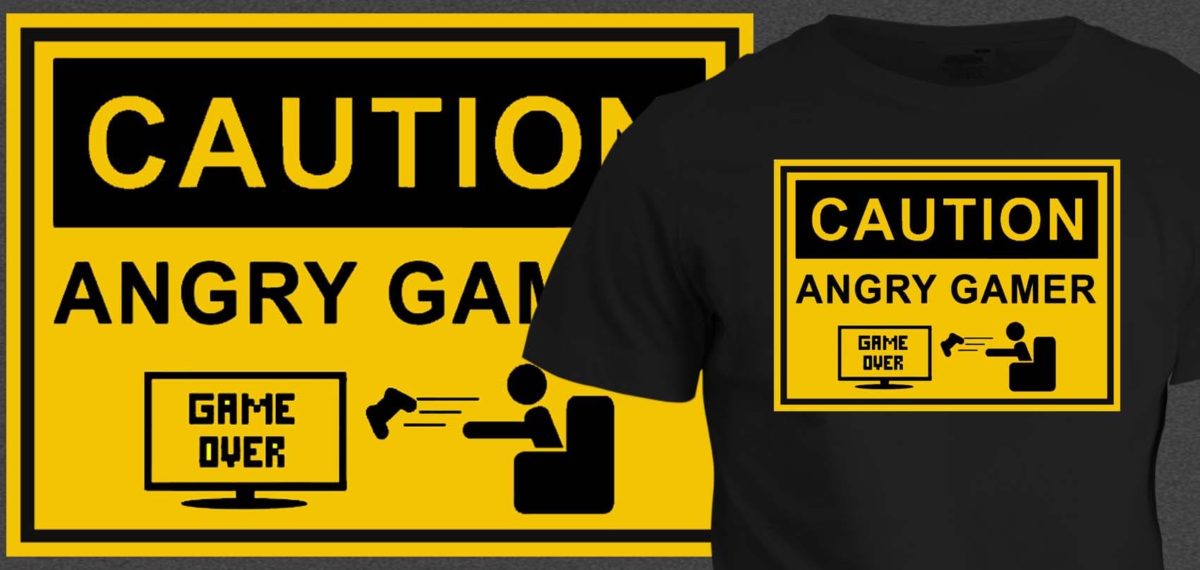 Tričko s potiskem Angry gamer