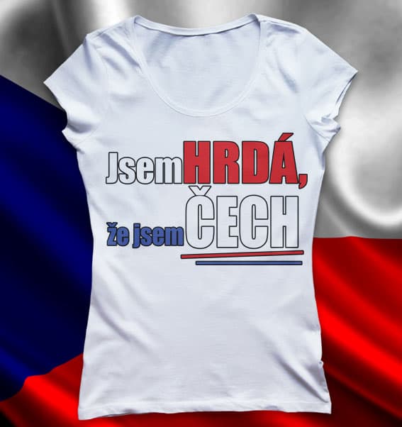 Tričko s potiskem Hrdý Čech