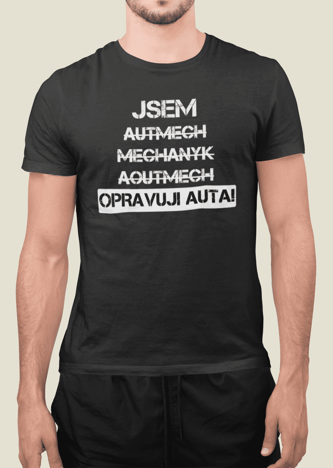 Tričko s potiskem Opravuji Auta