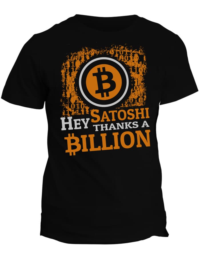 Tričko s potiskem Bitcoin Thanks Satoshi