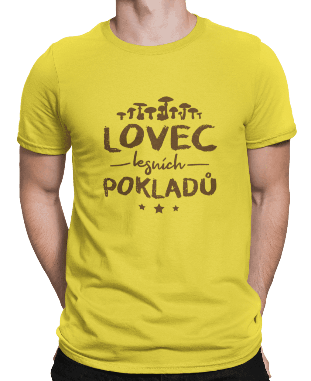 mockup of a man wearing a customizable t shirt against a plain color backdrop 1422 el (18) (1)