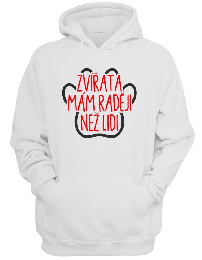 Mikina Zvířata mám raději než lidi