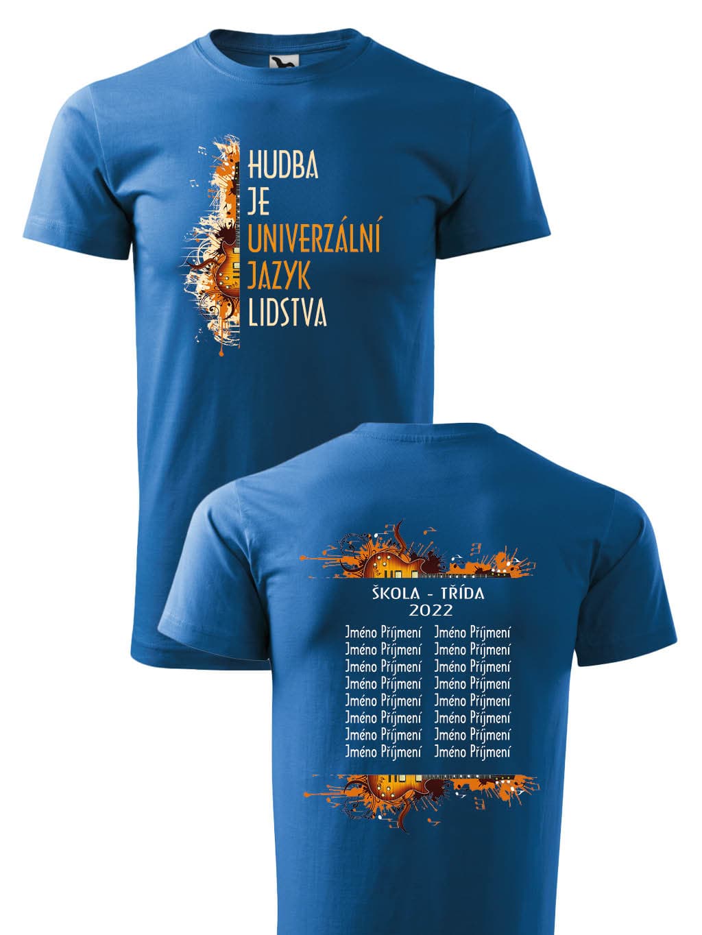 Školní tričko Hudba je univerzální jazyk lidstva
