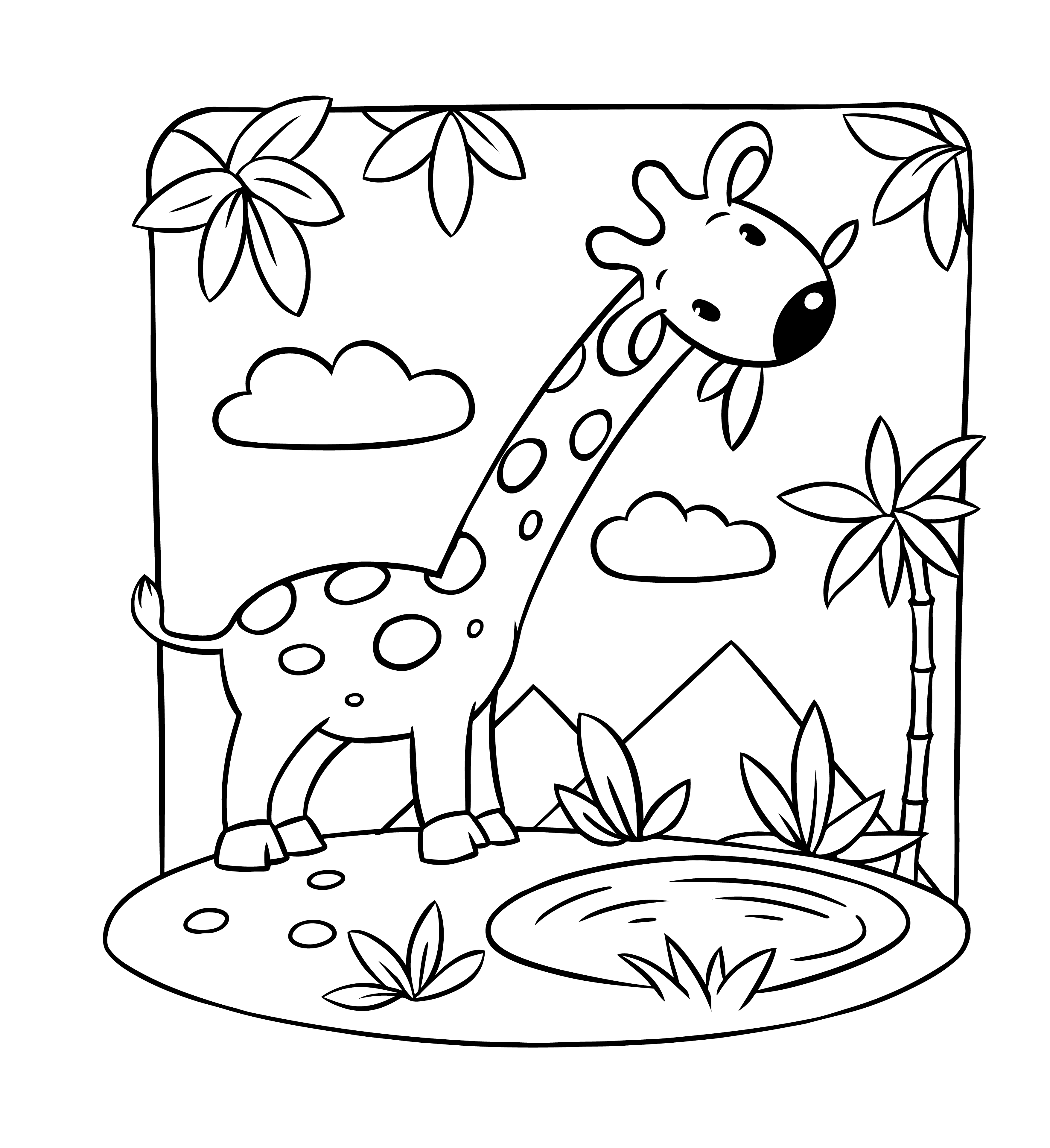 tisk zirafa