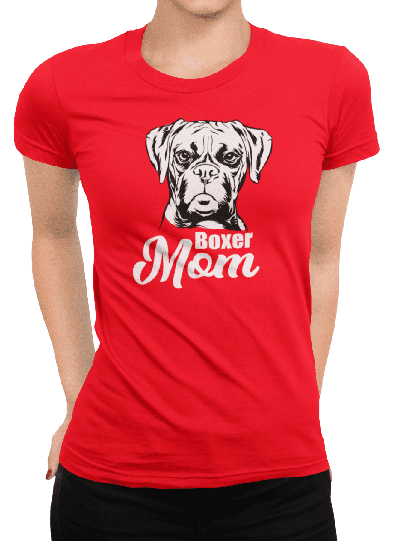Tričko s potiskem Boxer mom 2