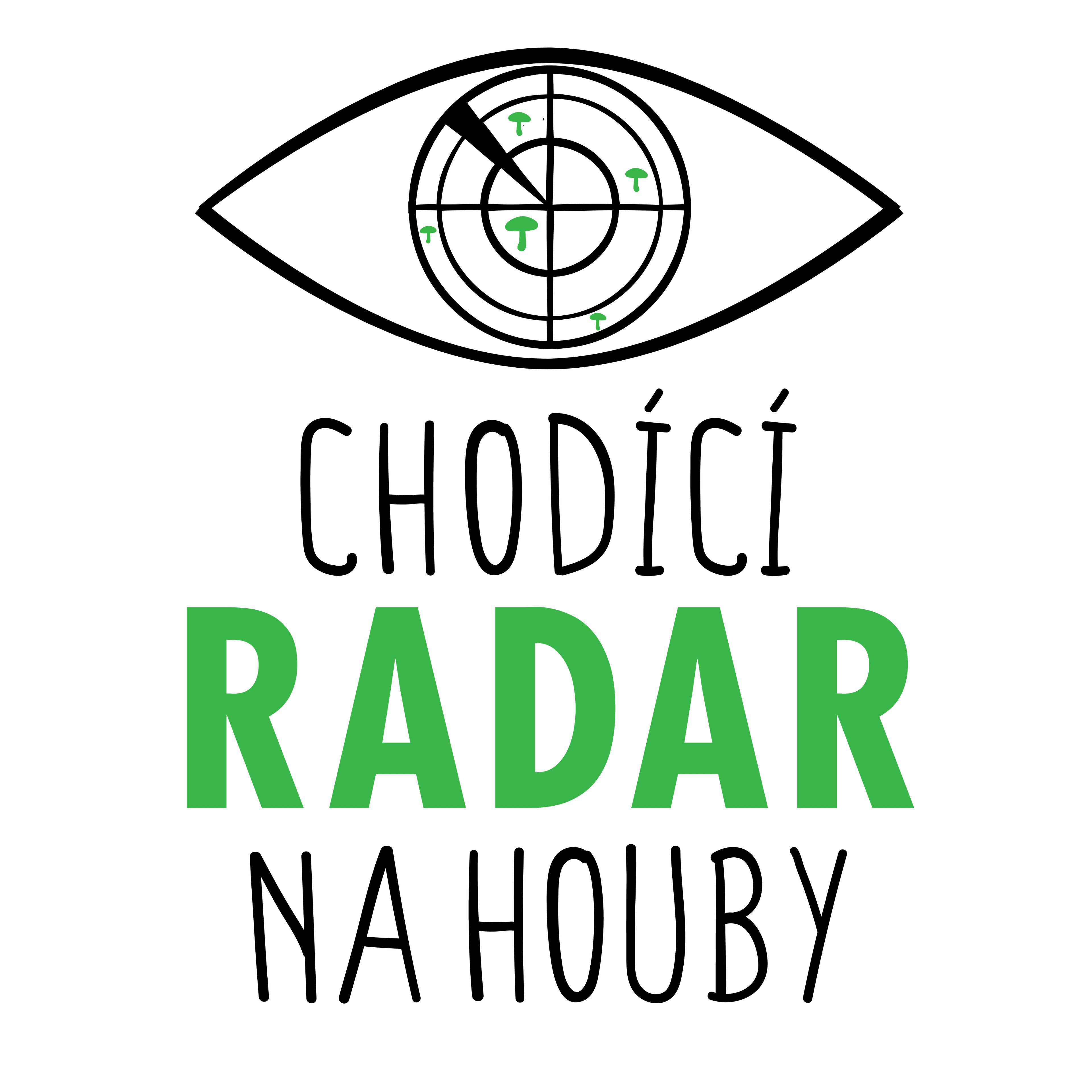 chodici radar na houby NA SVETLY TEXTIL
