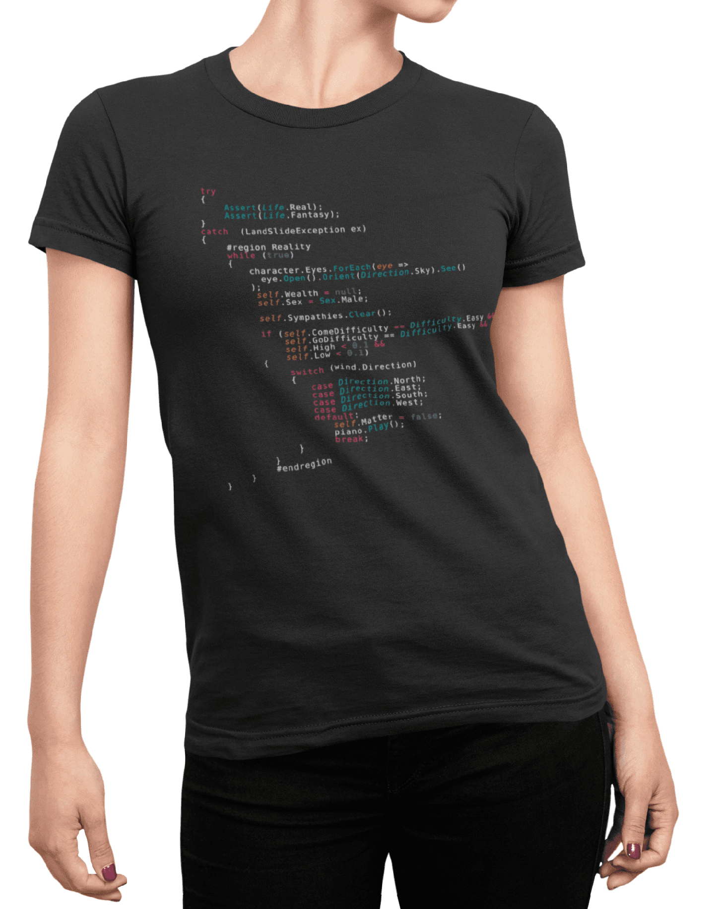 t shirt mockup of a woman posing with cropped face 87 el min