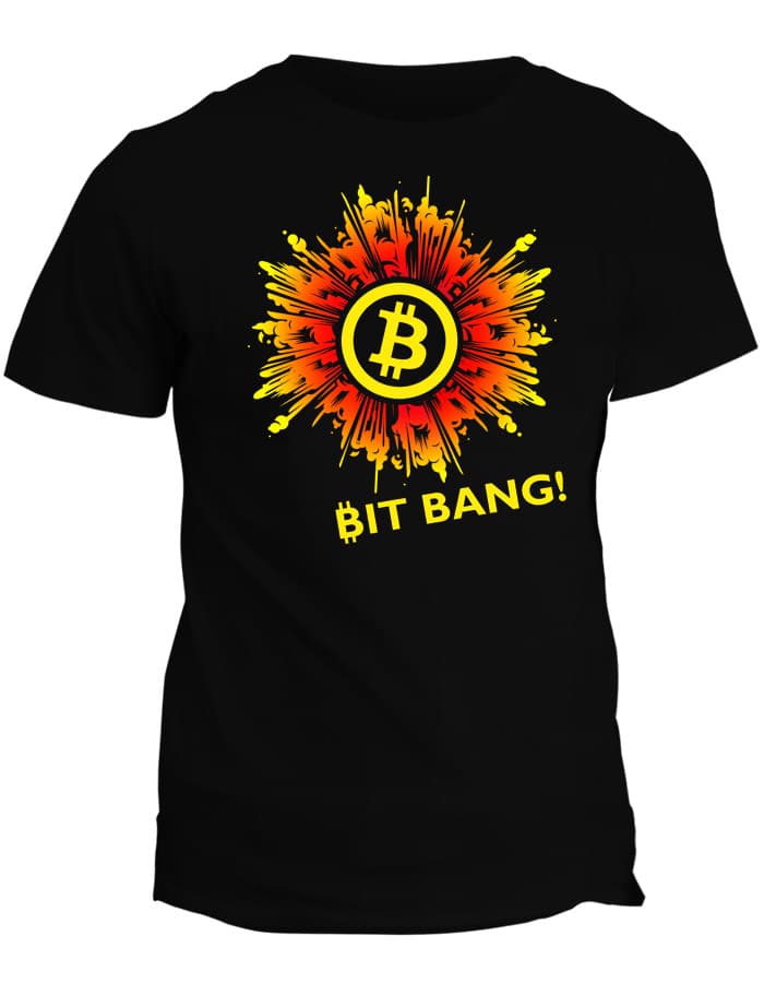 Tričko s potiskem Bitcoin Bit Bang!