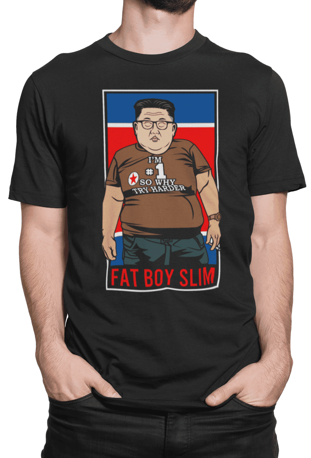 tricko s potiskem Fat boy slim kim jong un (1)