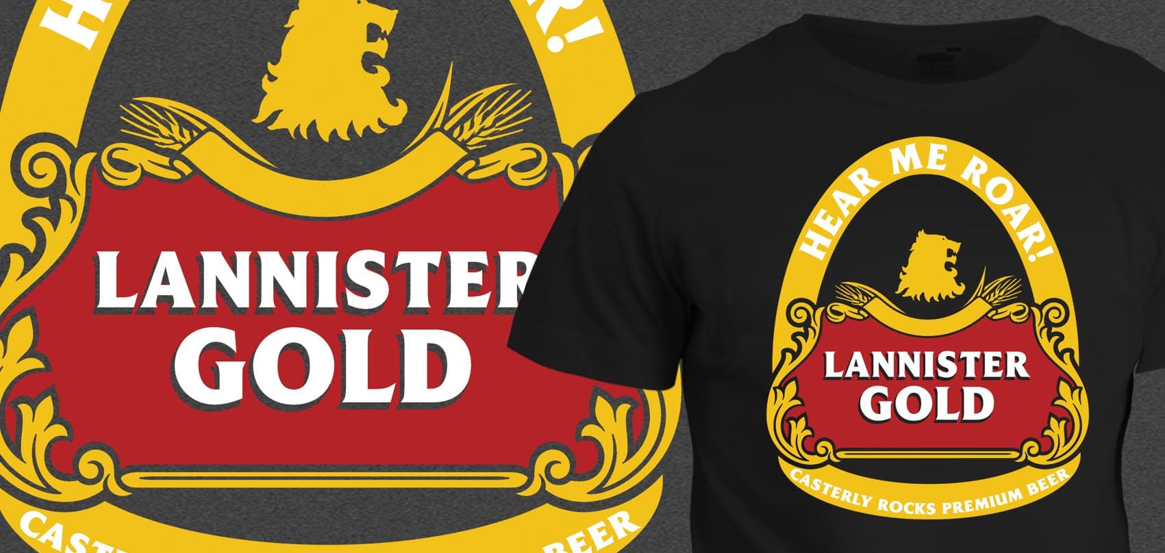 Tričko Game of Thrones - Lannister gold