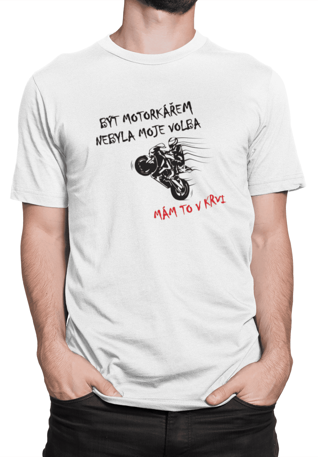 motorkar v krvi bile triko