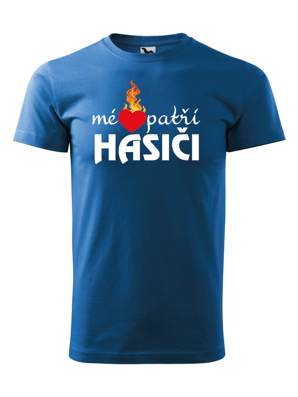 Tričko s potiskem Mé srdce patří hasiči