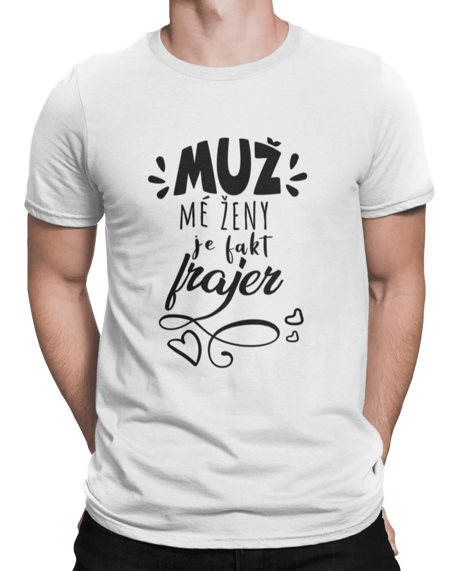 mockup of a man wearing a customizable t shirt against a plain color backdrop 1422 el min