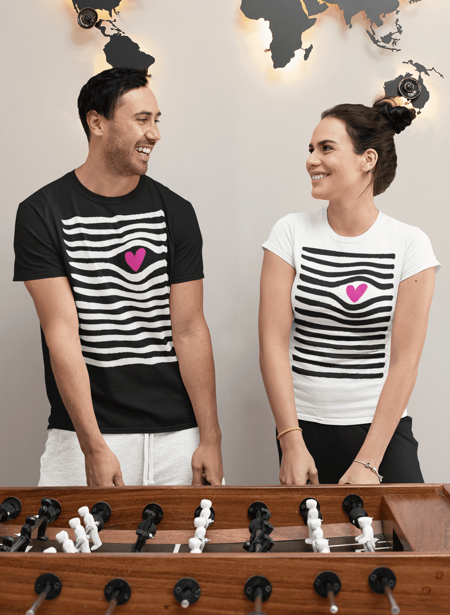 Trička pro páry Love strips