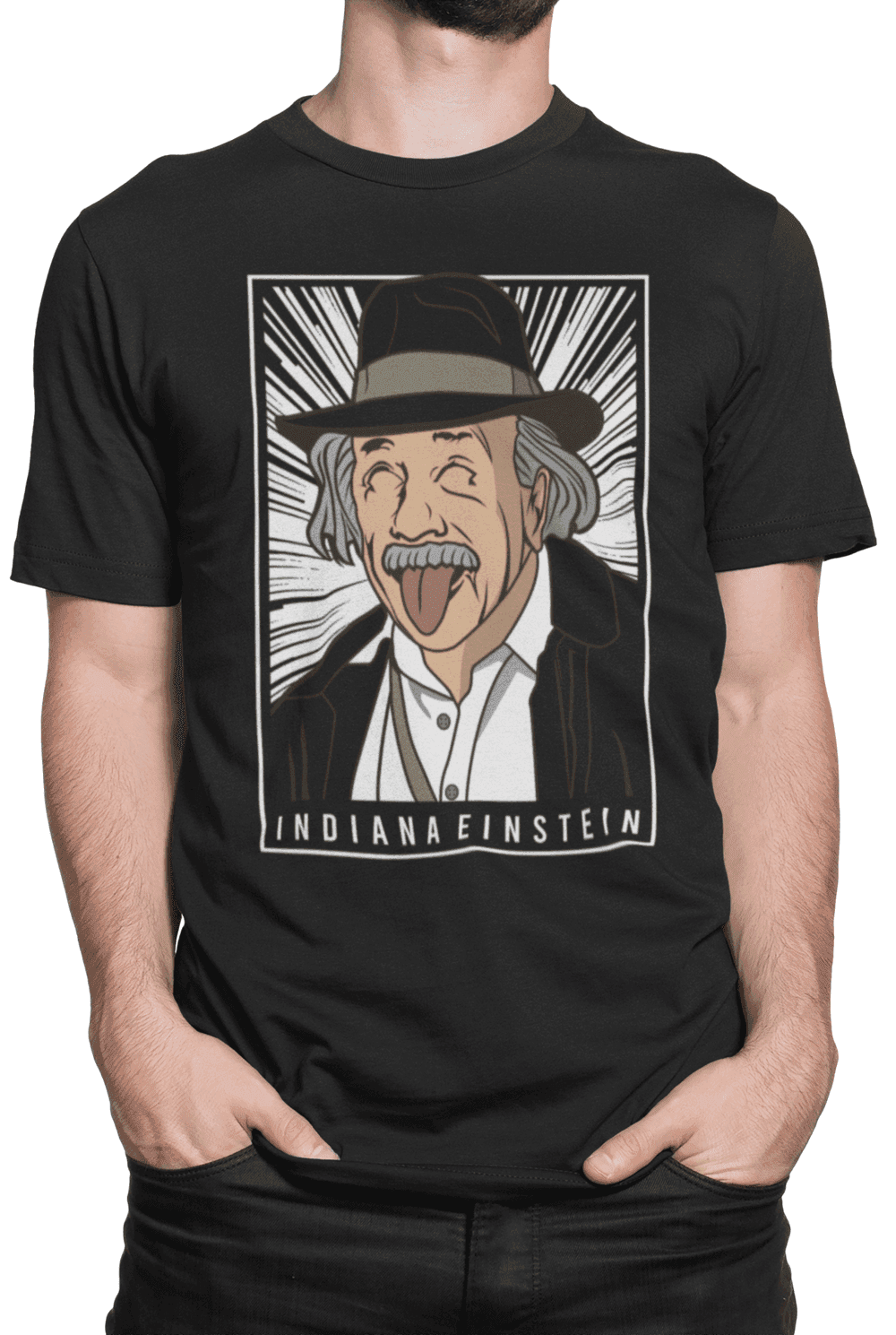 tricko s potiskem indiana jones einstein (1)