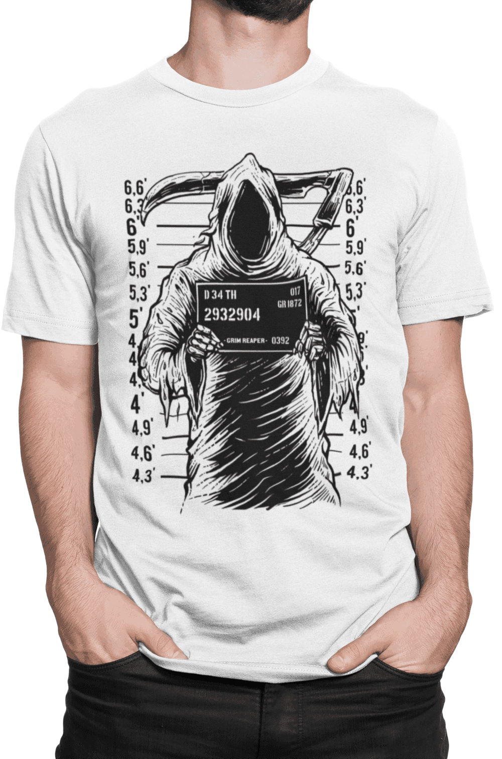 tricko s potiskem reaper mugshot (1)