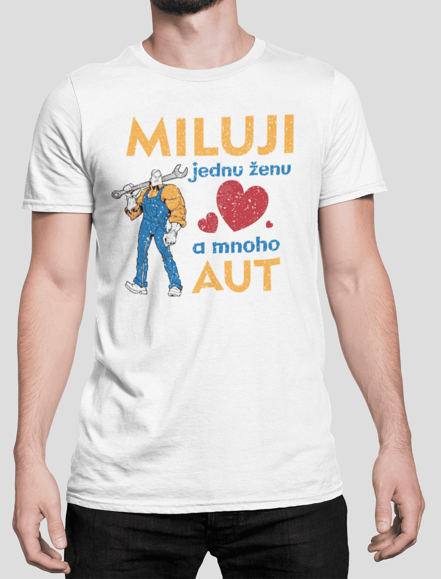 Tričko s potiskem Milovník Aut