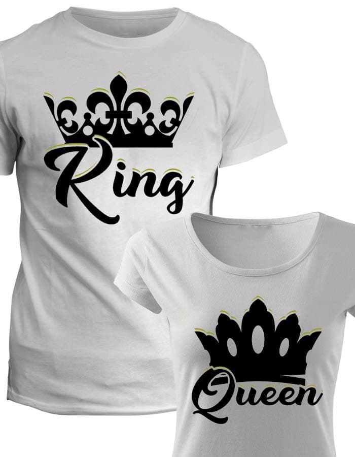 Trička pro páry King Queen
