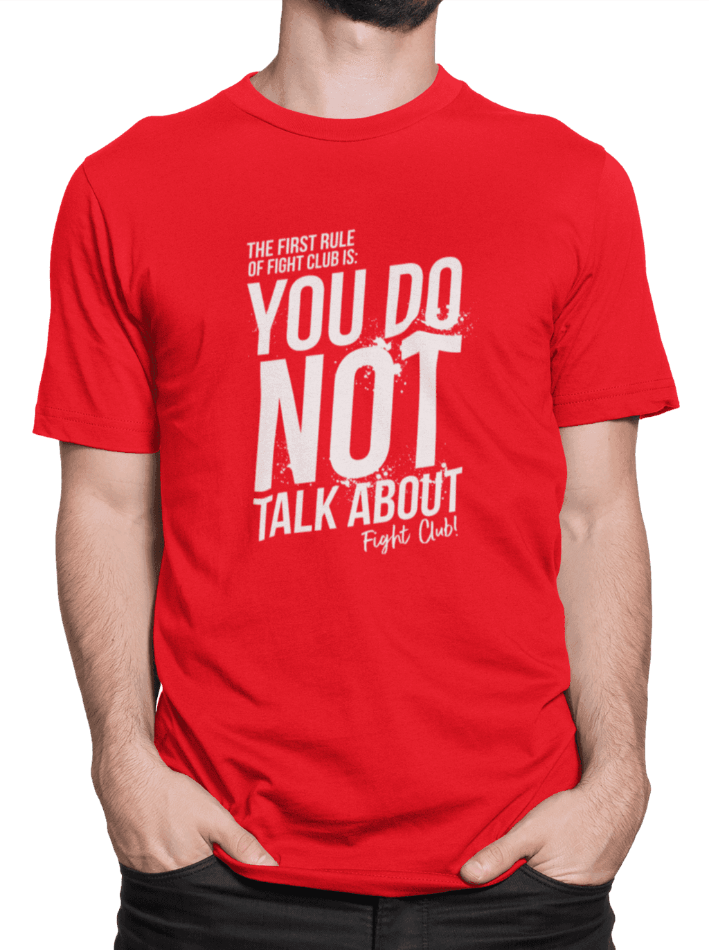 front view mockup of a man wearing a crew neck tee in a studio 1420 el (5) (1)