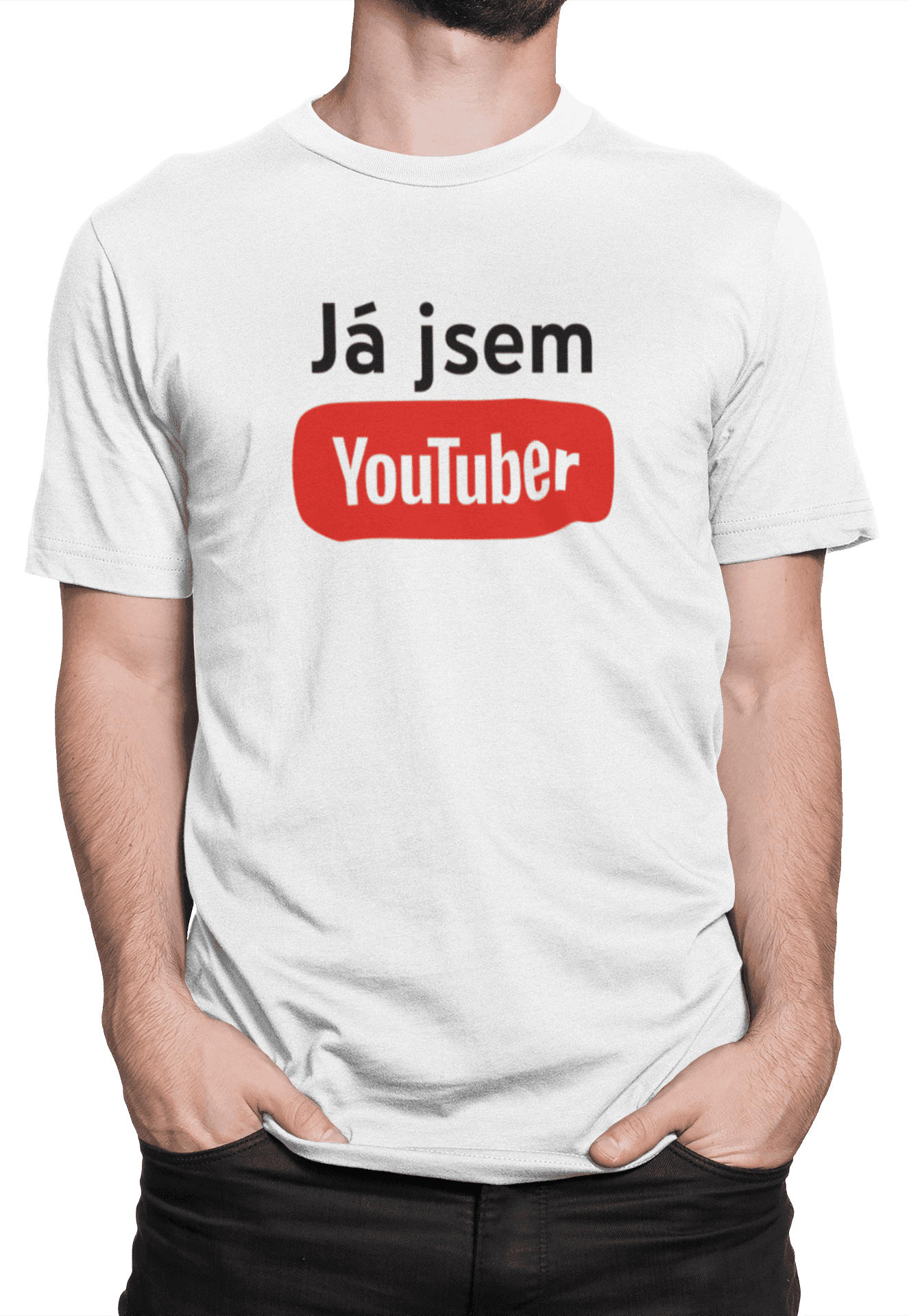 Tričko s potiskem Já jsem YouTuber