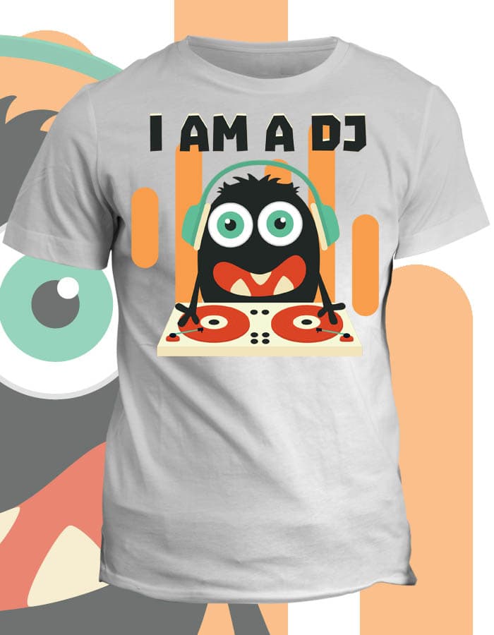 Tričko s potiskem I am DJ
