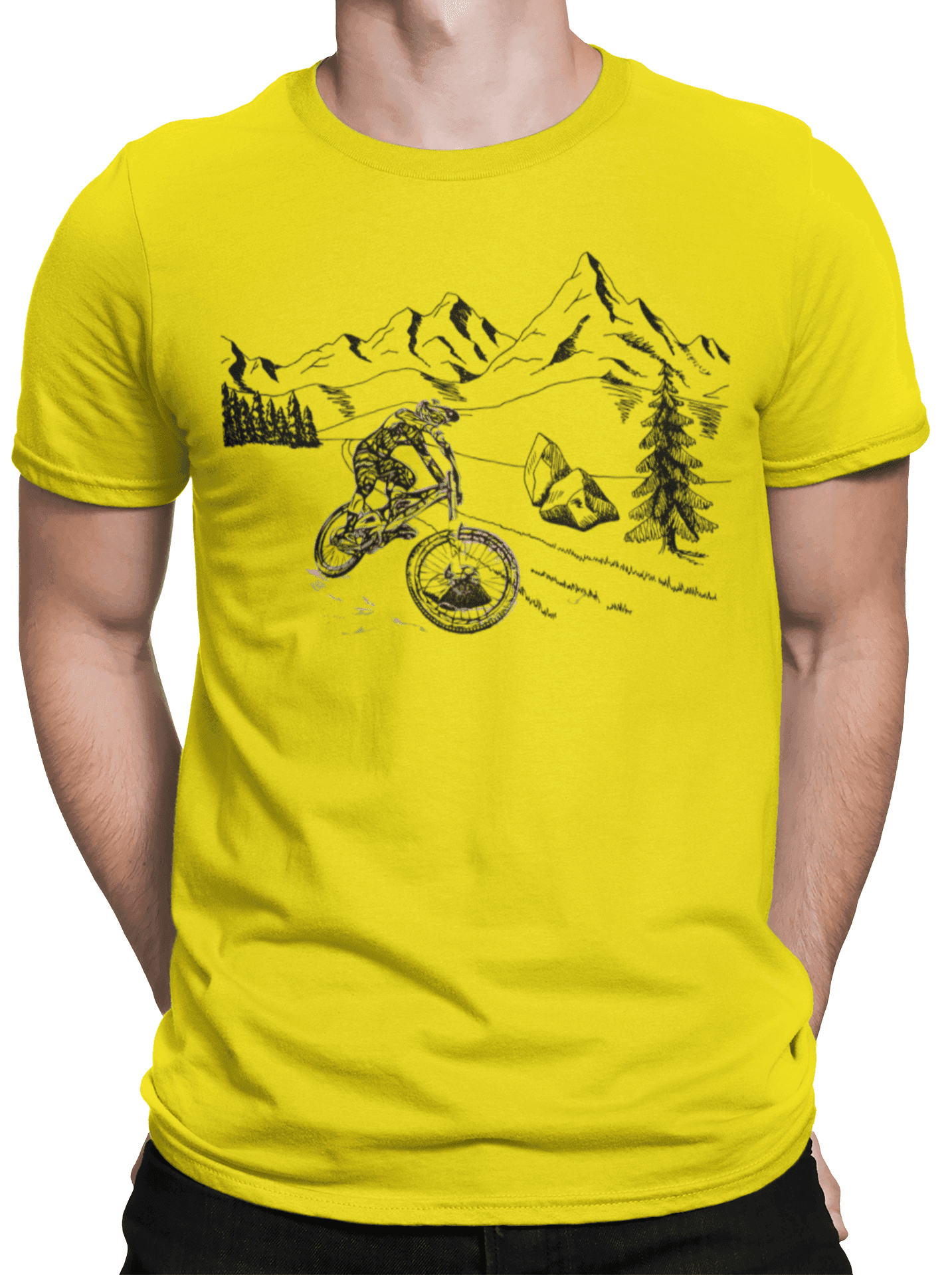 downhill ride zlute tricko min