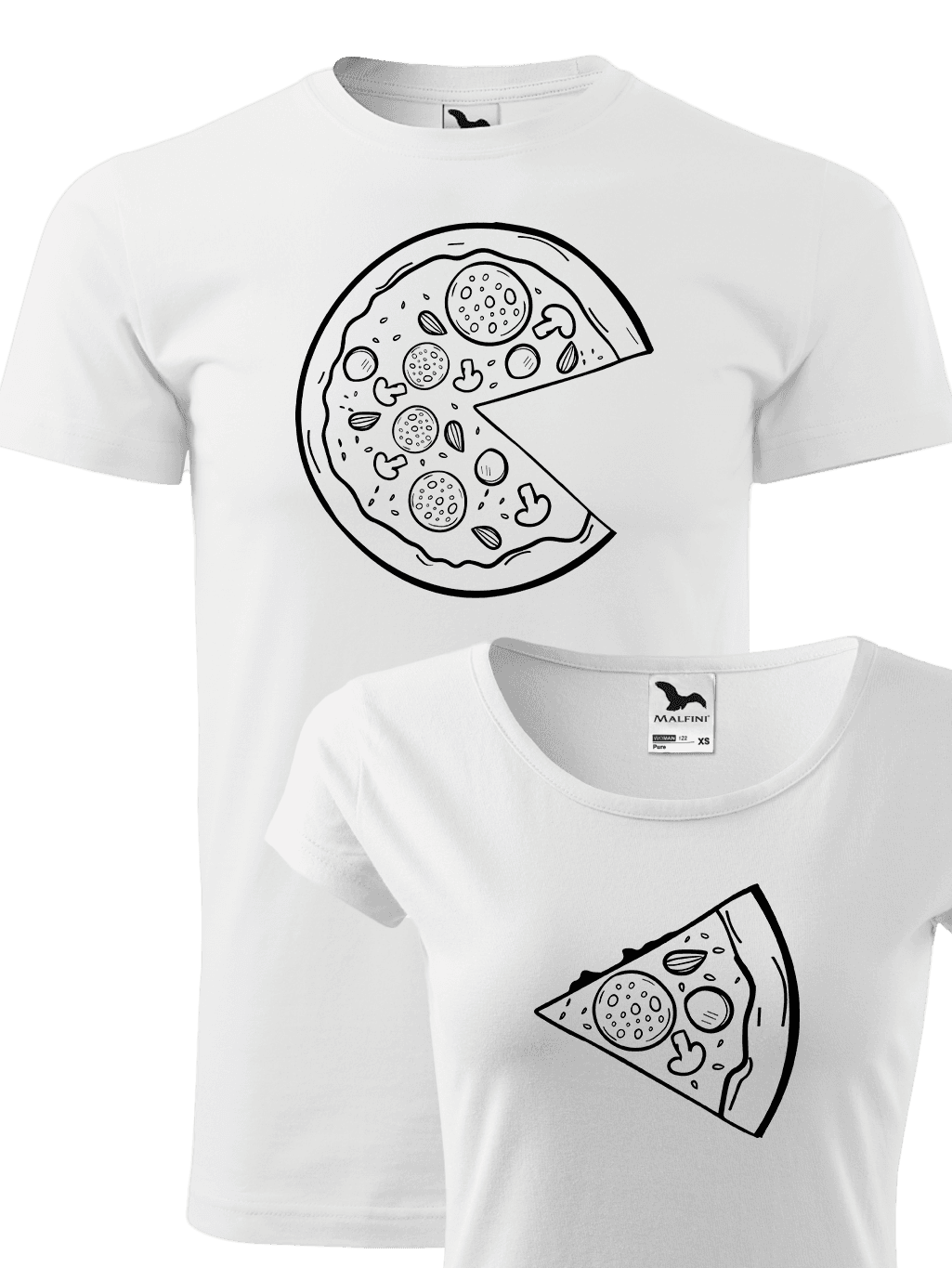 Trička pro páry Pizza