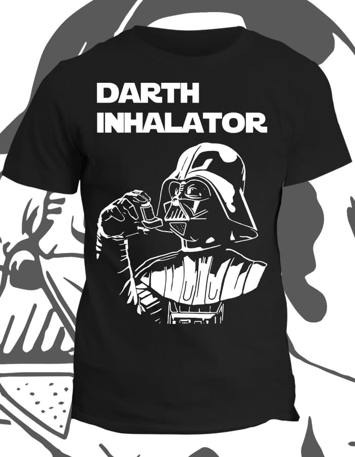 Tričko s potiskem Darth Inhalator