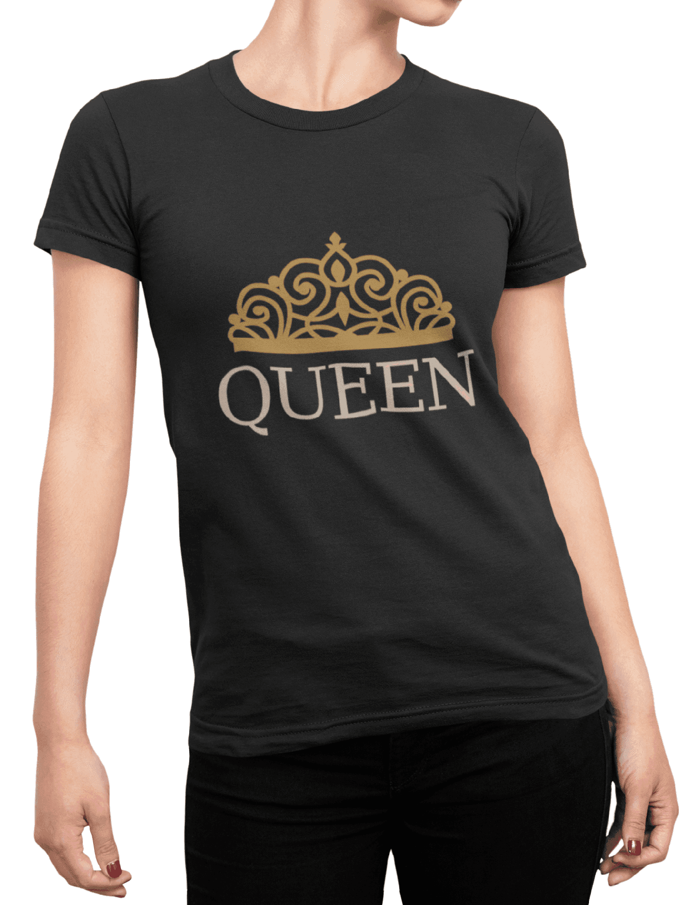 t shirt mockup of a woman posing with cropped face 87 el min