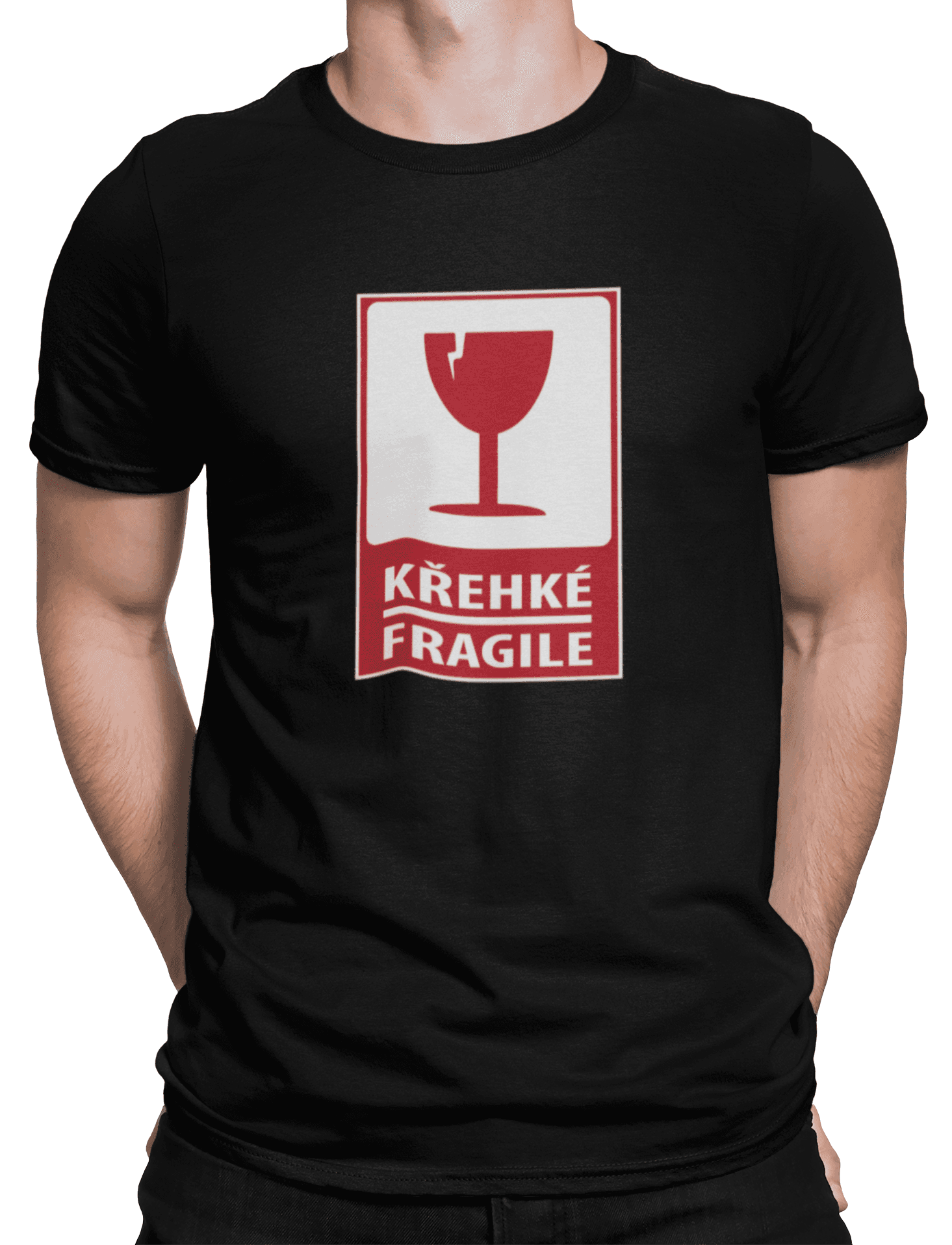 Tričko s potiskem Pozor křehké