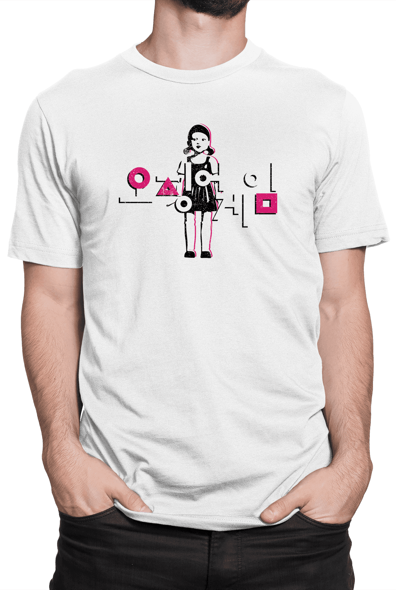Tričko s potiskem Hra na oliheň - Logo s panenkou - korejská verze
