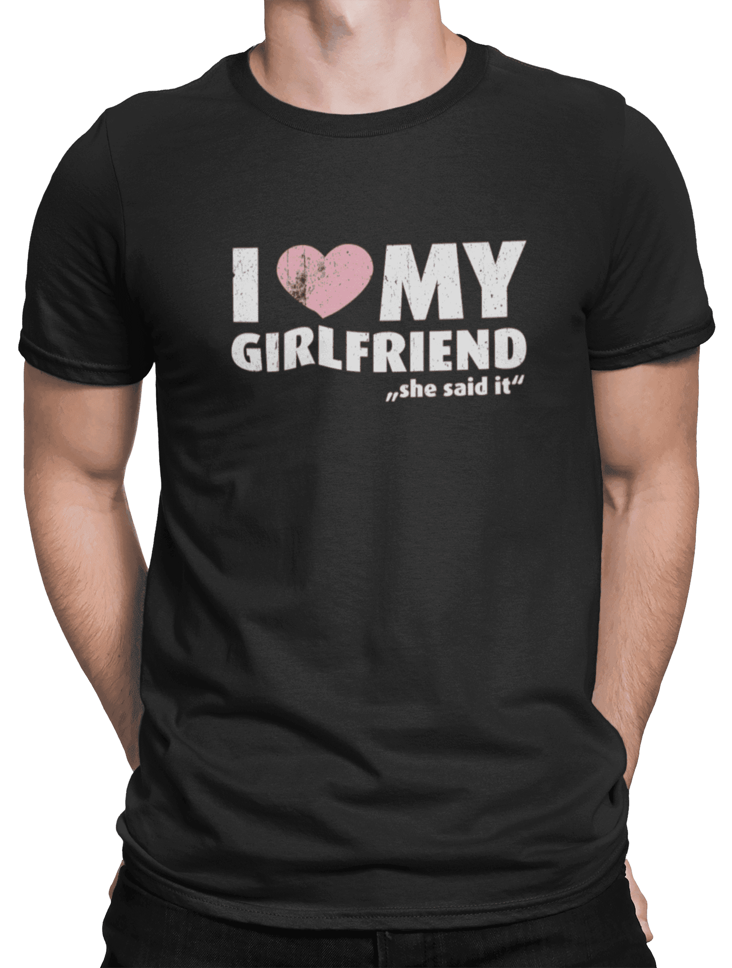 Tričko s potiskem I Love My Girlfriend