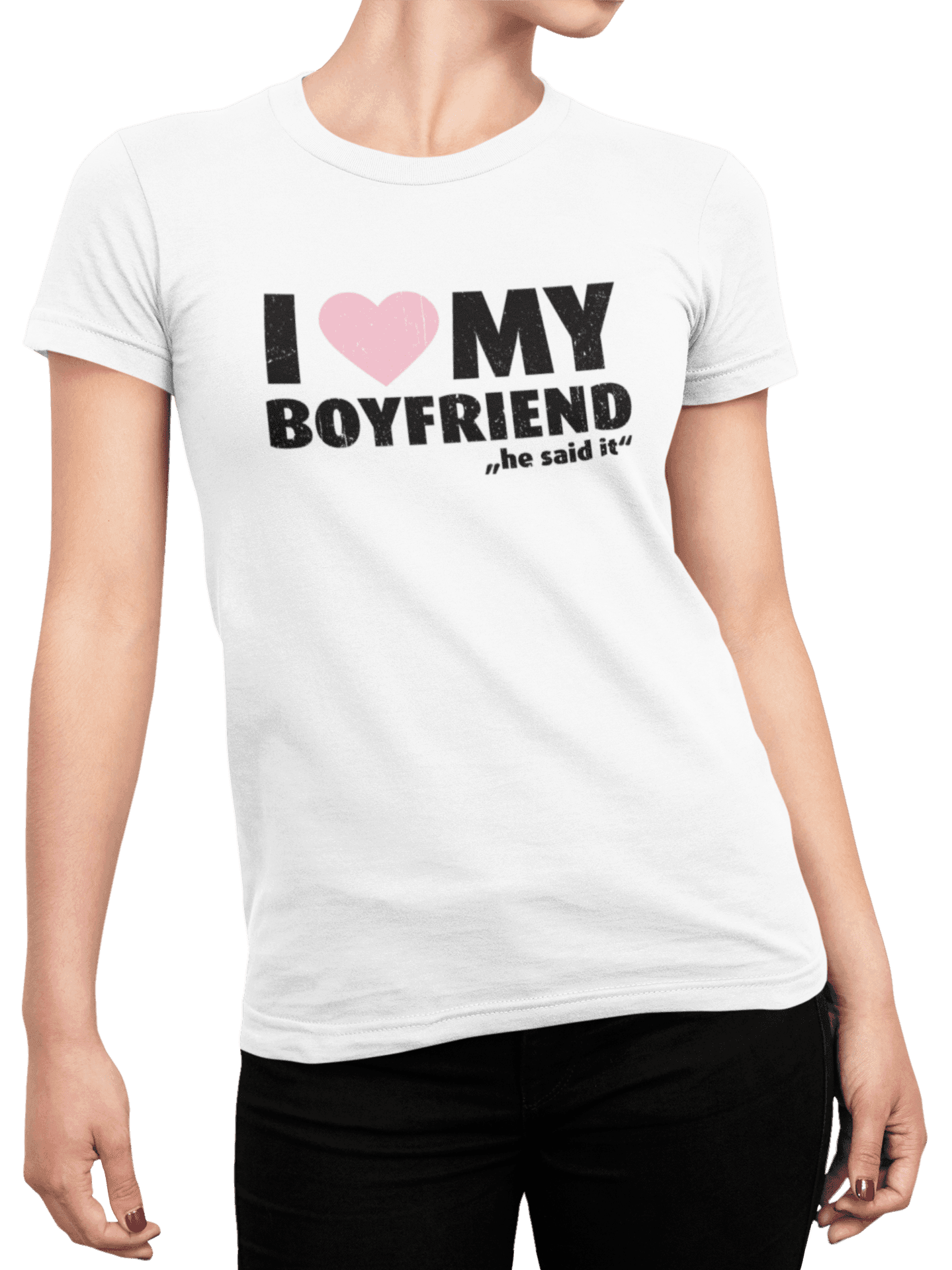Tričko s potiskem I Love My Boyfriend